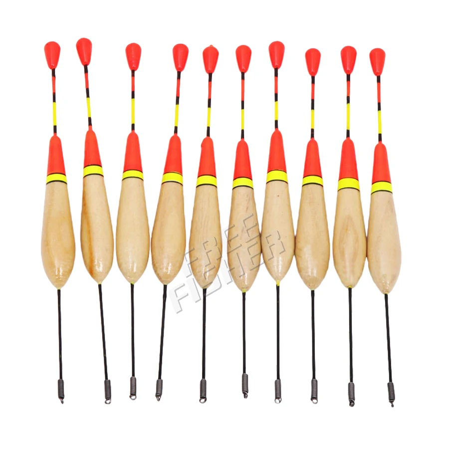 10 pièces/ensemble pêche Bobber liège flotteur antenne Balsa bois pêche flotteurs Kit 13.4CM/5.3IN (lot de 10)