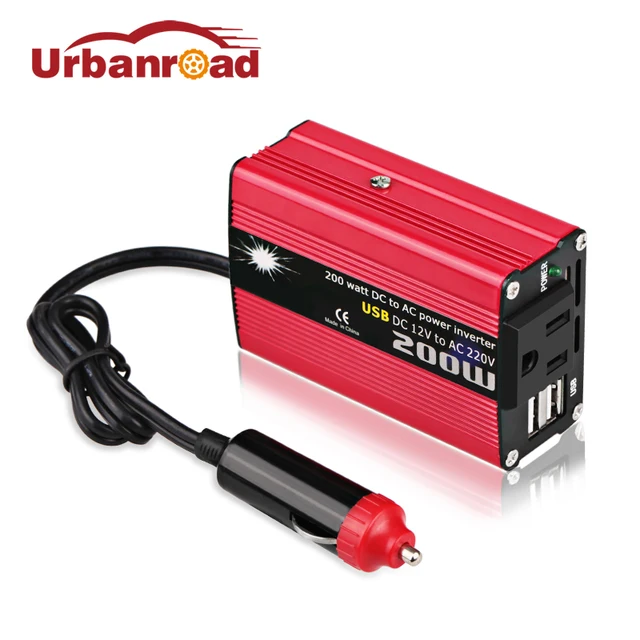 Urbanroad Modified Sine Wave Auto Inverter 12v Car Urbanroad Modified Sine Wave Auto Inverter 12v Car 200w 220v Charger Converter Adapter