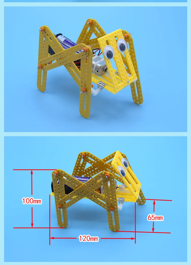 Diy электрический машина собака технологии Бег модель робота материал детские развивающие игрушки вручную