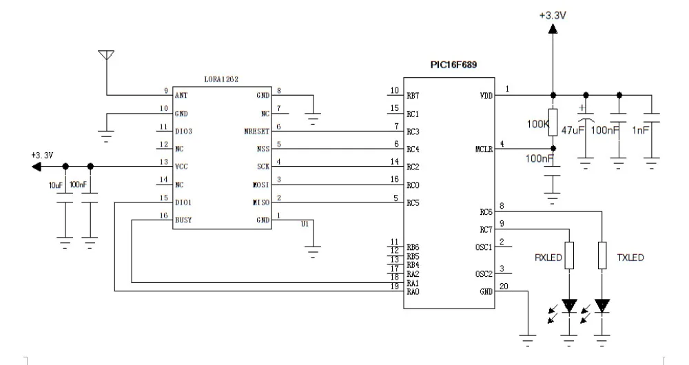 CLAITE 433 МГц LoRa1262 SX1262 LoRa RF модуль 22dBm 160 МВт 1.5ppm TCXO SPI распределенный спектр беспроводной модуль приемопередатчика