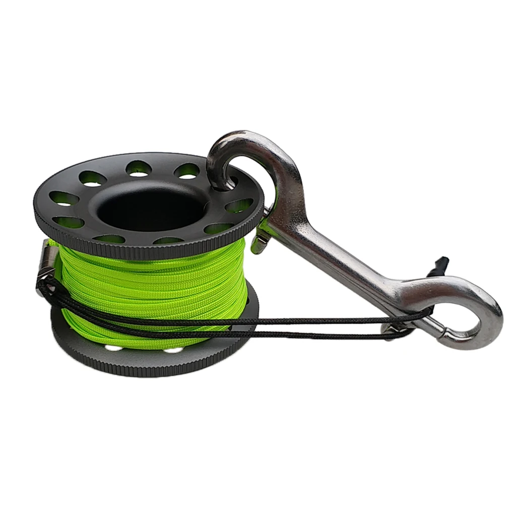 Finger Reel Diving Gear Double Ended Snap Bolts Dive Wreck Scuba Diving Accessories 49ft