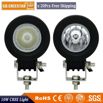 

Factory Wholesale 20pcs/lots 12V 10Watts 2inch Mini Car Auto Led Offroad Lights Fog Lamp for Bicycle Motor Truck external light