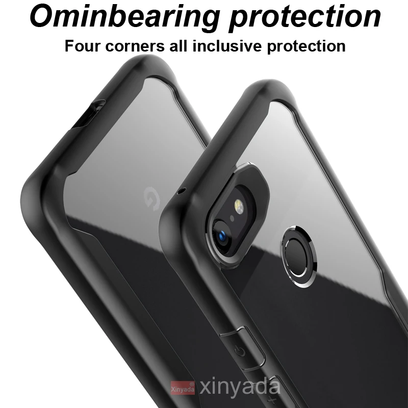 

Soft Gel Bumper Silicone TPU Clear PC Hard Back Cover For Google Pixel 3 2 XL Pixel2 Pixel3 Lite Case Armor luxury Shell coque