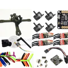 Своими руками fvp Mini Дрон QAV-X " рама из чистого карбона комплект Emax охлаждение 2206II+ Красный Ястреб BL20A ESC OPTO+ NAZE32/F3+ 700TVL камера
