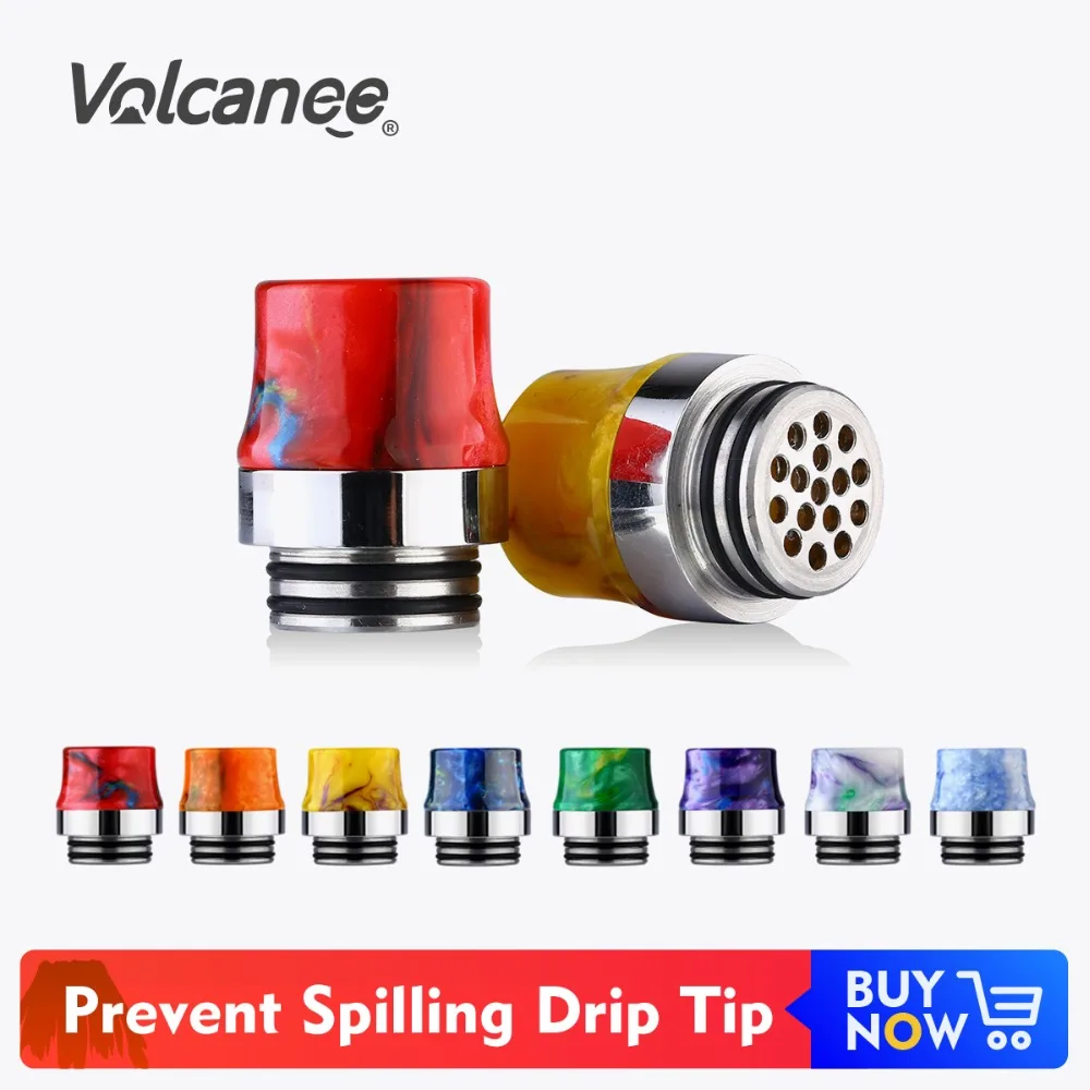 

Volcanee Prevent Spilling Heating Protect Drip Tip 810 Epoxy Resin For V8 Kennedy 24 Mad Dog RDA Atomizer Wide Bore Mouthpiece