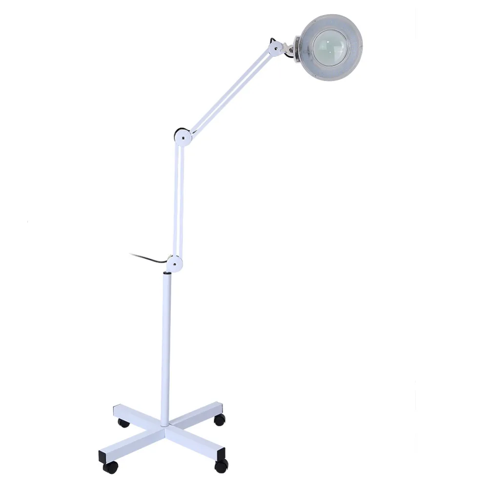 

Magnifying LED Floor Lamp Makeup Mirror LED Lights Flexible Adjustable Height Cold Light Reading Light with Stand