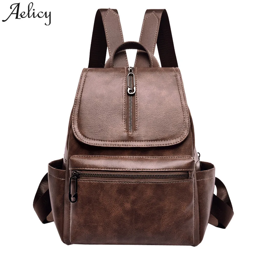 

Aelicy women Backpack @@ Fashion Girls School Bag leather Travel Ladies backpack mochila feminina drop ship mochila feminina
