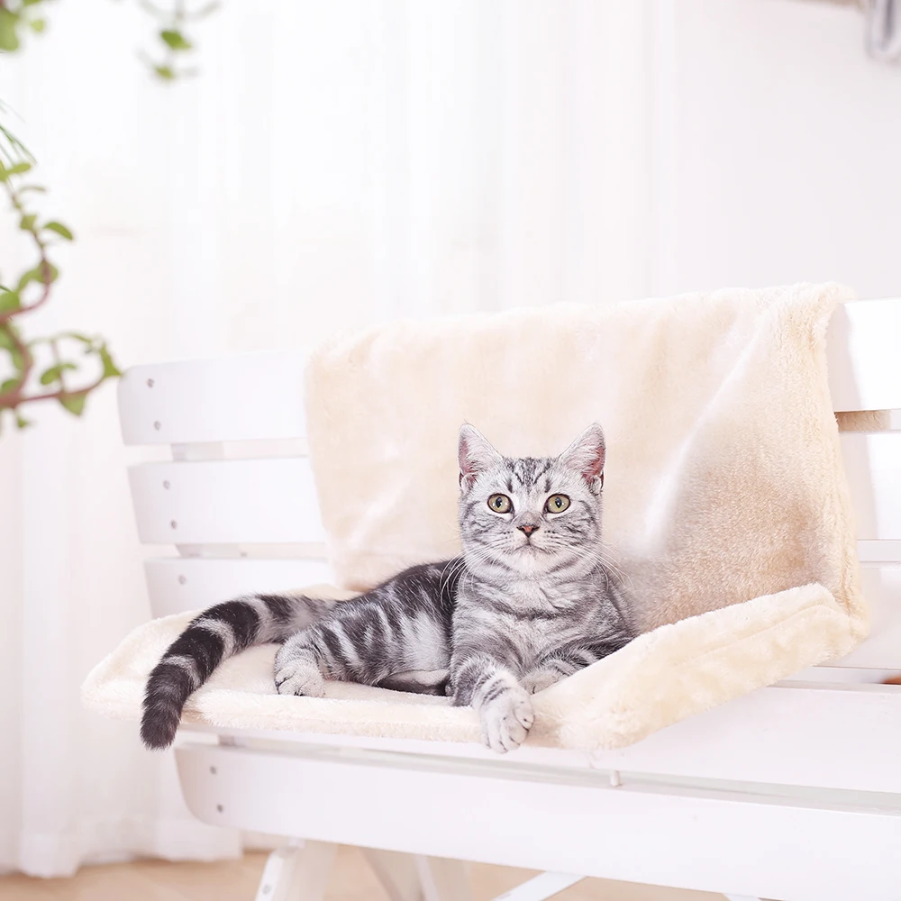 HOOPET кошка Люлька-гамак радиатор кровать подушка с регулируемым держателем шезлонг для кошек овчины эффект покрытия