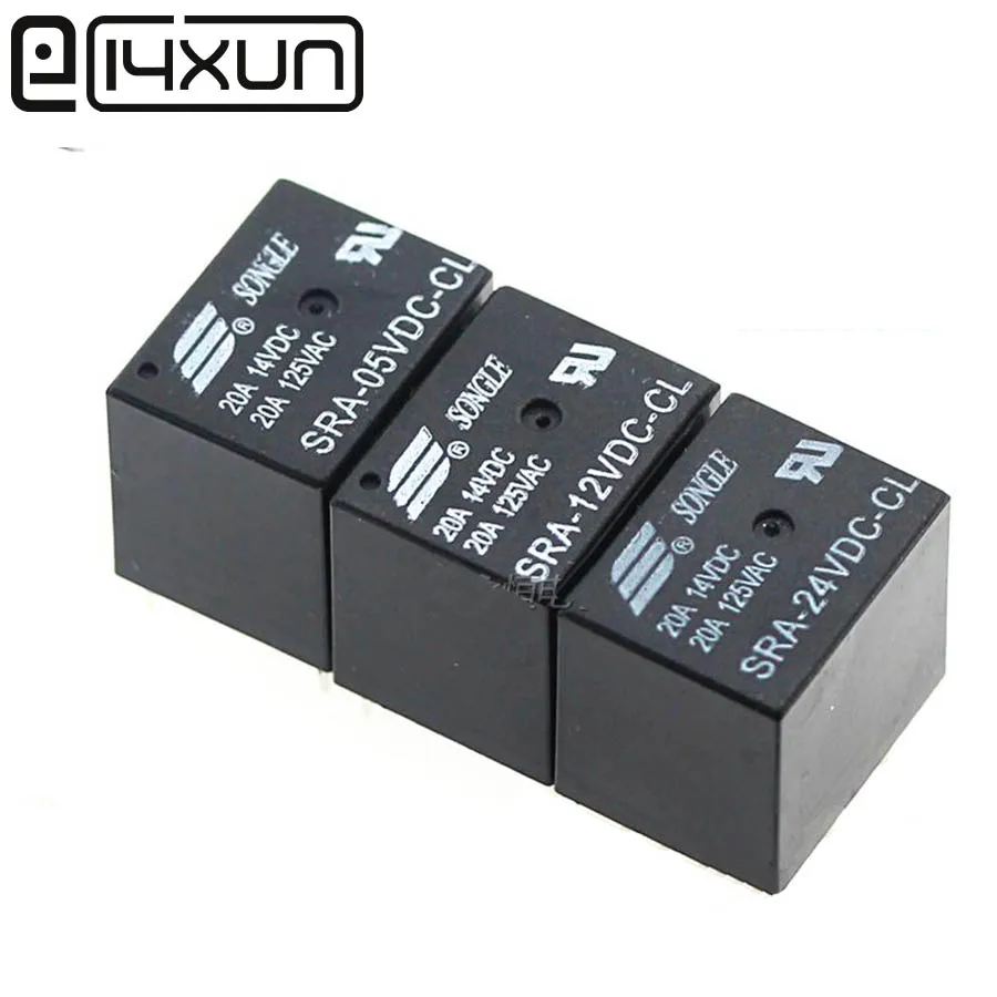 Реле питания EClyxun SRA-05VDC-CL SRA-12VDC-CL 5 в 12 В 24 20 А контактов 1 шт./партия T74 | Обустройство
