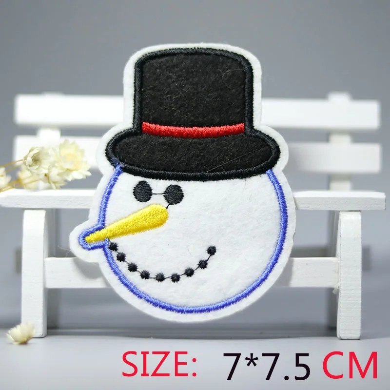 2017 New arrival 1PC colorful snowman Iron On Embroidered Patch For