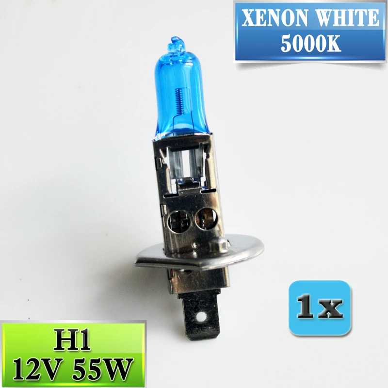 Flytop H1 Halogen Bulb 12V 55W 100W Clear Super White Yellow ION Rainbow 2200Lm Quartz Glass Car Headlight Lamp
