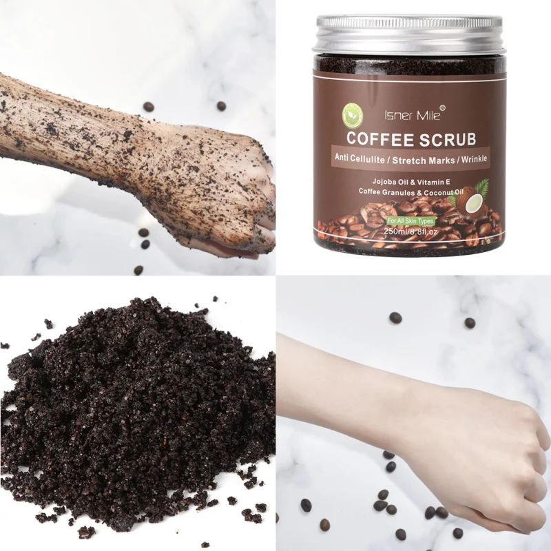 

Natural Coffee Scrub Exfoliators Exfoliation Remove Varicose Veins Cellulite Stretch Marks Scrub Cream For Skin Face