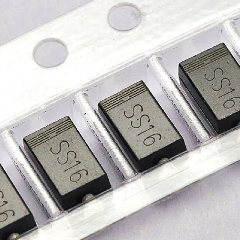 

MCIGICM 100pcs ss16 sma smd do-214ac Schottky diode