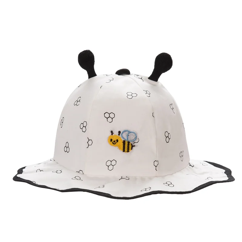 

Cute Summer Baby Hat Cotton Panama Baby Hat Wide Brim Sun Cap For Boys Girls Cartoon Print Toddler Hat Baby Girls Clothing 2018