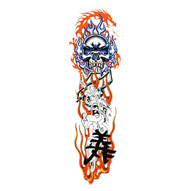 Chinese Tattoo Designs Word Of Yi Fire Skull 15 45 Big Size Temporary Tattoos Free Shipping Chinese Tattoo Chinese Tattoo Designtemporary Tattoo Aliexpress