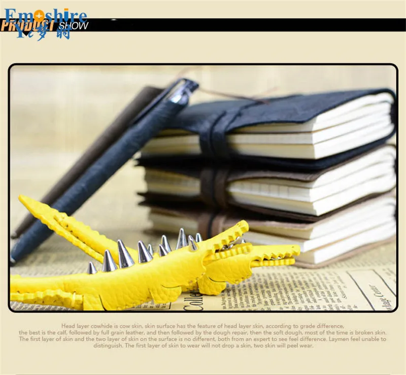 Emoshire Tied the rope travel Notepad custom handmade leather leather notebook retro European-style diary gift (13)