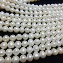 Пресноводный жемчуг округлый AA 10-11 Шарики природа для изготовления ювелирных изделий ожерелье 14 дюймов fppj оптом