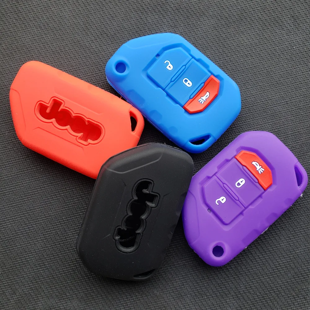 

FOB Protective Key Case Holder for Jeep Wrangler JL JLU 2018 2019 Remote Funda Silicone Cases