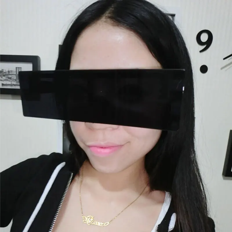 Deal With It Glasses One Piece Rectangle Black Bar Sunglassesin