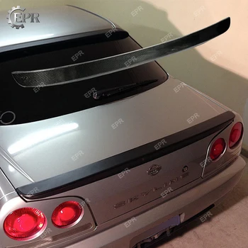 

For Nissan Skyline R34 GTR Carbon Fiber Origin Rear Wing (4 Doors Only) Body Kit Auto Tuning Part For GTR R34 Carbon Spoiler