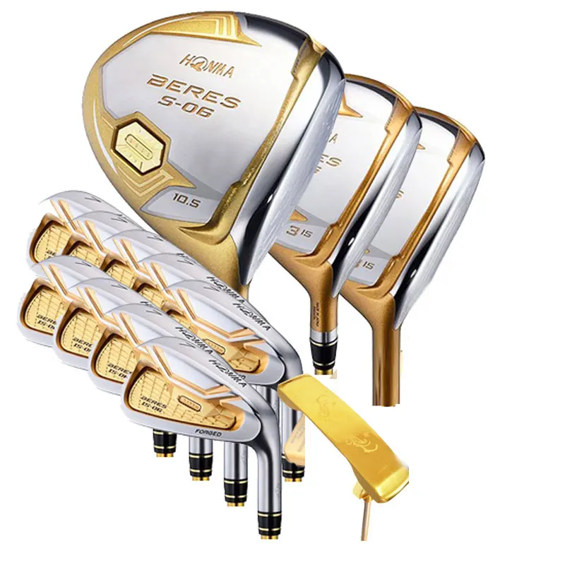 

New Golf club HONMA S-06 4 star Golf complete clubs Driver+fairway wood+irons+putter graphite shaft cover freeshipping