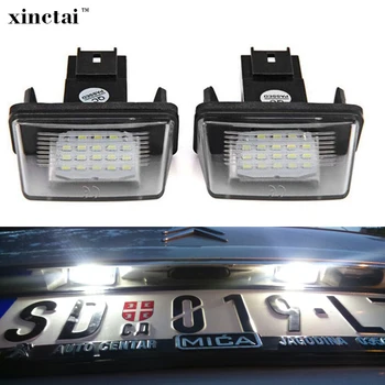 

2PCS Error Free LED Number License Plate Light for Citroen C3 C4 C5 BERLINGO SAXO XSARA Peugeot 206/207/306/307/406/407/Partner