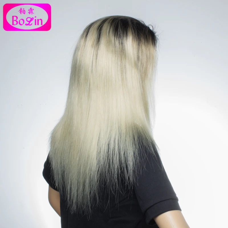

2016 Top quality full front lace wig 120% density T1B/613 two tone color glueless full ombre lace wigs human hair lace front wig