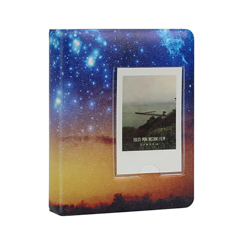 Цвет: желтый 64 кармана 3 дюймов звездное небо фотоальбом для Fujifilm Instax Mini films 9 8 7s 90 70 25 имя держатель для карт - Цвет: Цвет: желтый