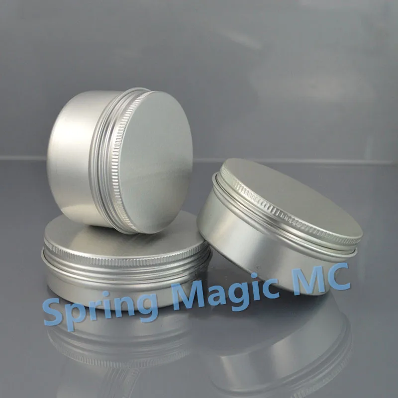 3 style 100ml Silver Metal Aluminum Cream Jars,Empty cosmetic jar,Hair