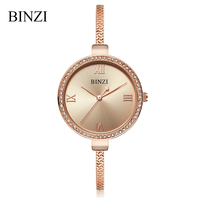 

BINZI 2019 Ladies Gold Watch Luxury Brand Crystal Women Watches Bracelet Watch Female Clock Quartz Wristwatch Relogio Feminino