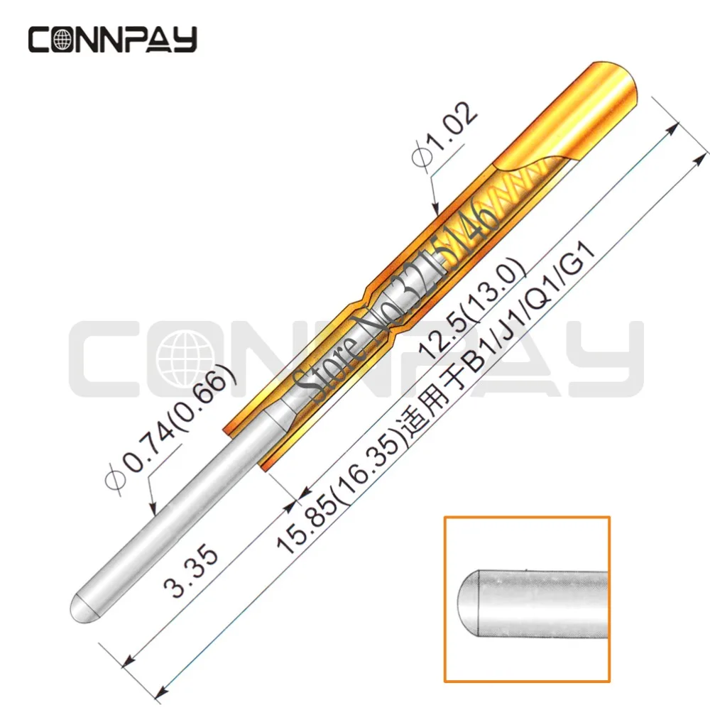 100 шт. в упаковке R75-3S зонд Pogo контактный разъем длина 26,5 мм инструмент