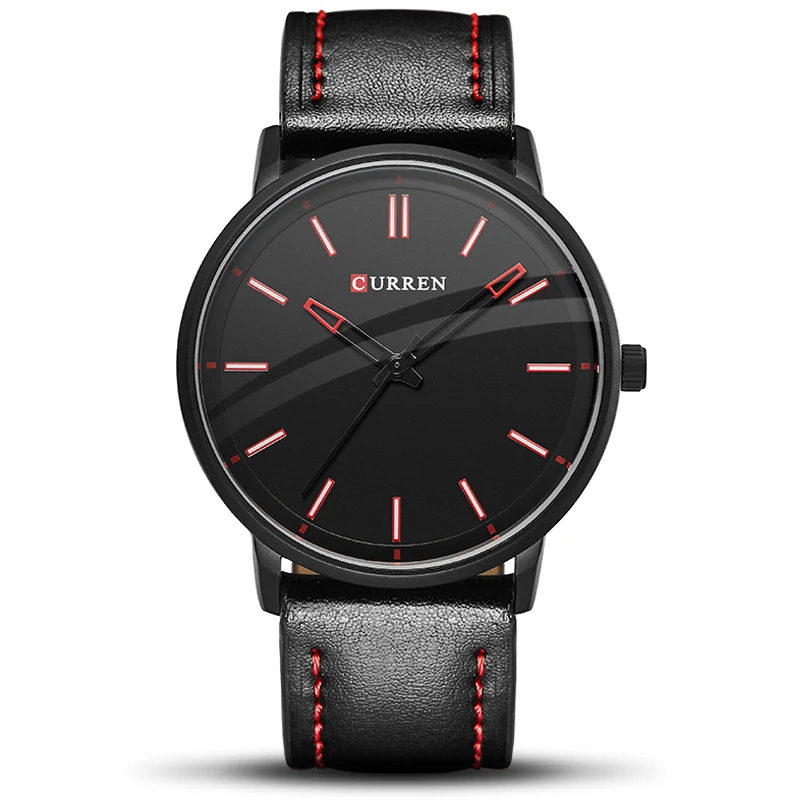 

Watches Men CURREN New black Red Pointer relogio masculino Luxury Brand Analog Sports Wristwatch Quartz Business Watch Men 2019
