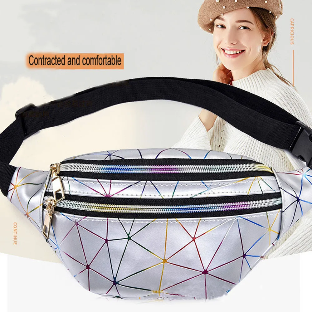 Женская модная поясная сумка, персональный лазерный пояс, сумка с геометрическим узором, поясная сумка nerka