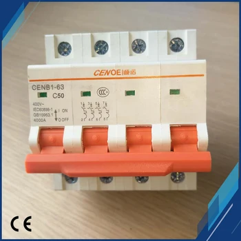 

2017 high end main switch function 50A 440VAC 4P mini circuit breaker with 10000A high breaking capability and line protection