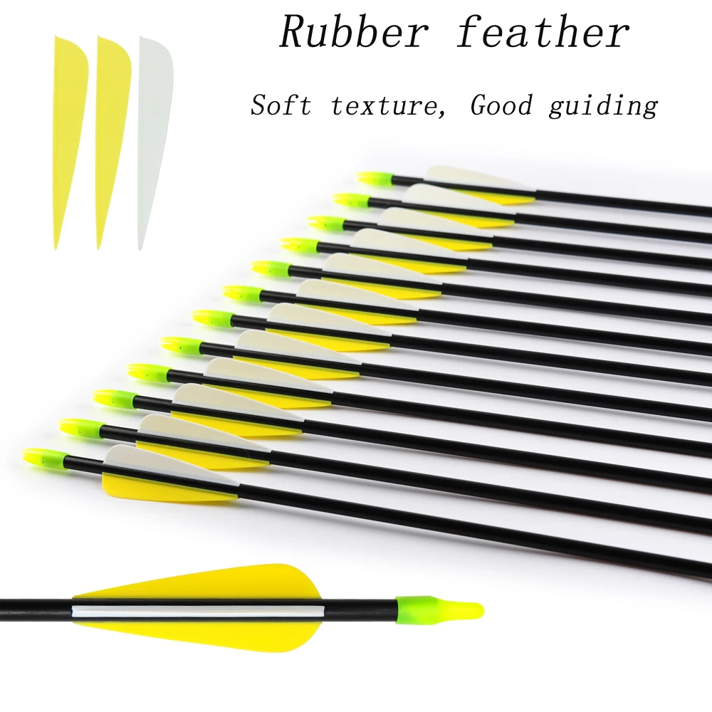 Archery 6/12pcs Fiberglass Arrows Hunting Bow Practice 17" Outsourced Head OD8mm Archery 6/12pcs Fiberglass Arrows Hunting Bow Practice 17" Outsourced Head OD8mm