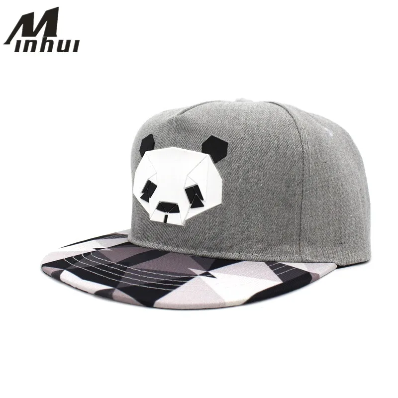 

Minhui New Fashion Black White Plaid Hats for Men and Women Hip Hop Cap Bone Gorras Snap Back Baseball Caps