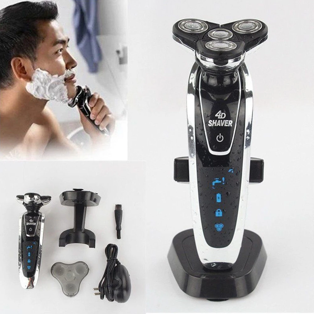 4D floating Razor four rotary blade Men washable Electric Shaver Razor