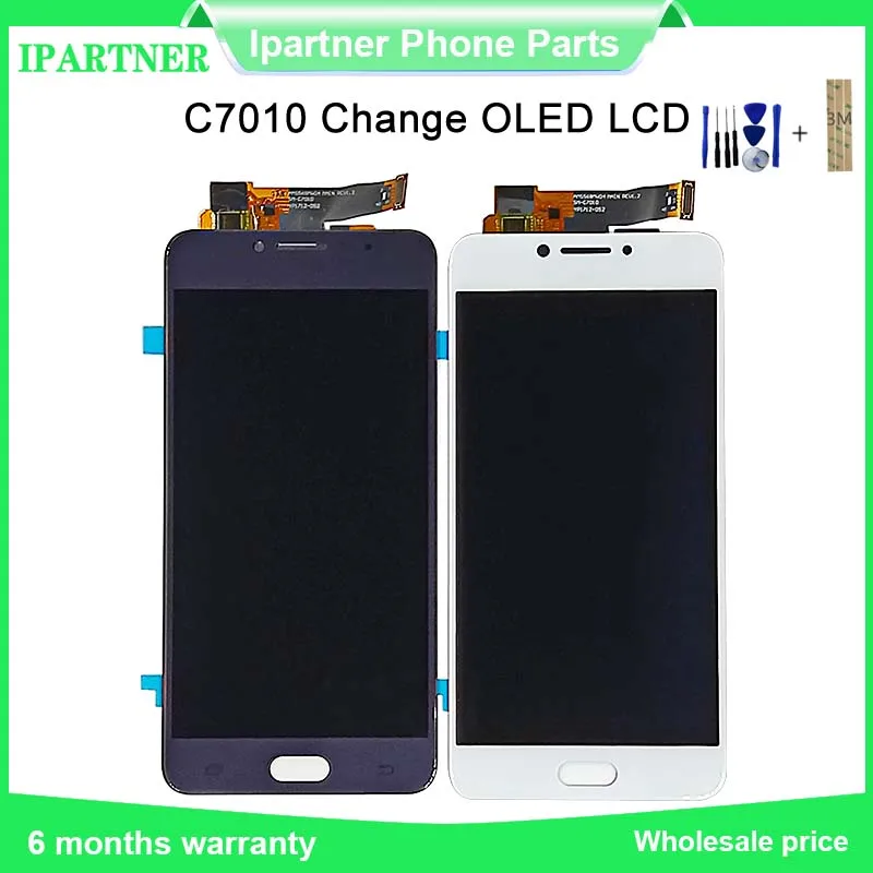 

5.7 Inch Change Oled LCD for Samsung for Galaxy C7 Pro C7010 LCD Display Touch Screen Digitizer Assembly Replacement with Tools