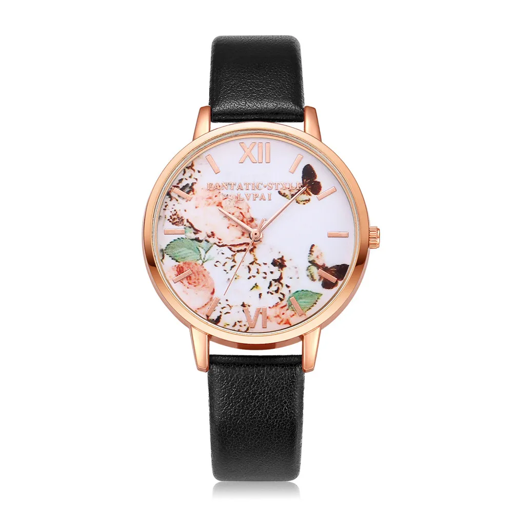 

LVPAI New Arrival Vintage Print Bracelet Watches Ladies Luxury Dress Wristwatches Clock Women's Fashion Casual Quartz Watch #B