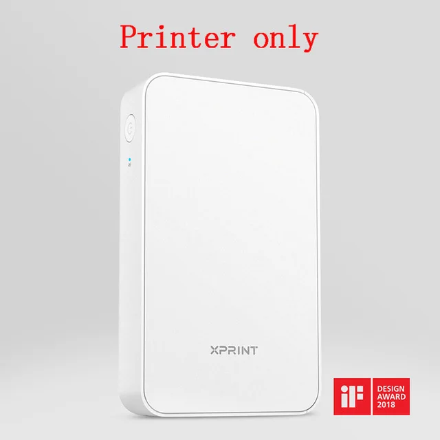 Xiaomi XPRINT мобильный телефон фотопринтер bluetooth подключение 10 шт. печатная бумага высокой четкости AR фото 1670 тысяч цветов - Цвет: Only Printer