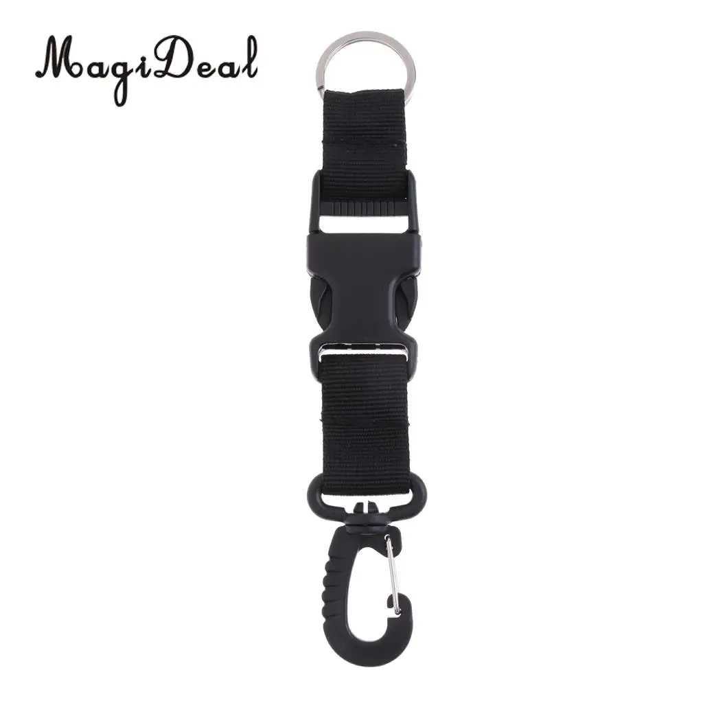 MagiDeal Performance Nylon Webbing Scuba Diving Quick Release Lanyard Camera Flashlight Holder Strap Belt  with Swivel Clip
