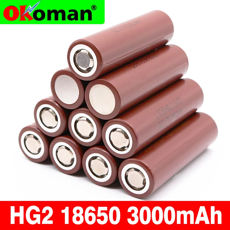 100% оригинальный 18650 аккумулятор аккумуляторная батарея для HG2 3000 mAh литиевая