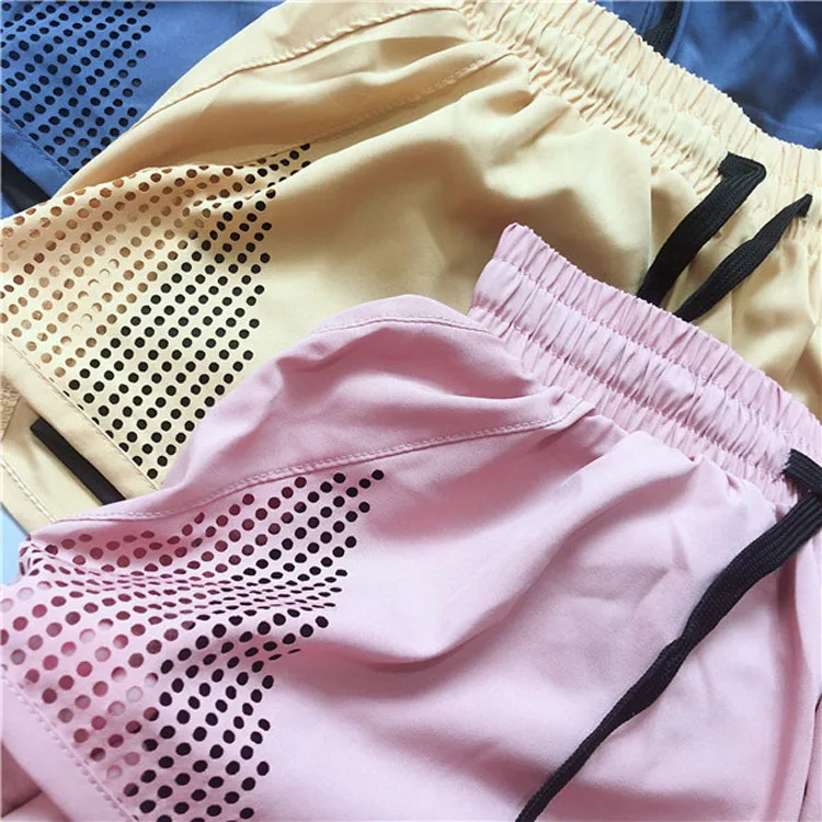 Быстросохнущие дышащие спортивные шорты из сетчатой ткани, женские свободные шорты для бега и фитнеса, эластичные шорты для занятий йогой