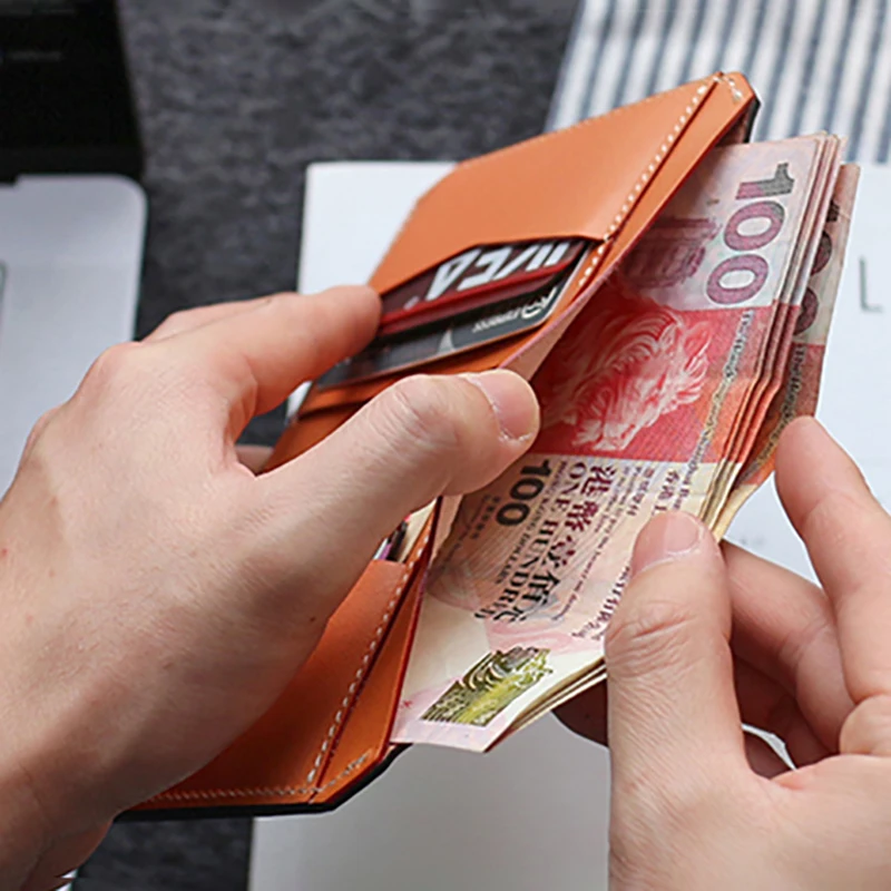 AETOO дубления воловьей кожи бумажник мужской кожаный бизнес высокого класса карты пакет ретро вертикальный зажим для денег