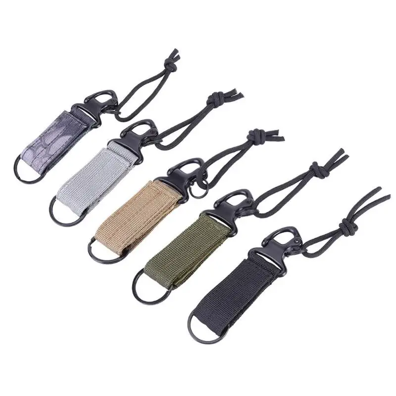 

Outdoor Molle Nylon Webbing Belt Clip Key Hook Backpack Hanging Key Chain
