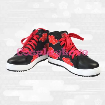 

Stock 2016 New NARUTO Uchiha Itachi Cosplay Casual Canvas Shoes Hot Sale Hongyun Board Shoes For Party Halloween