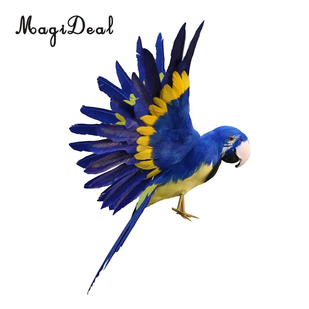MagiDeal Artificial Bird Realistic Parrot Goose Cormorant Swallow Swan Figurine Garden Decor Craft