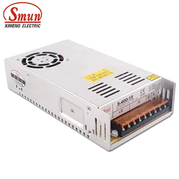 

SMUN S-400-15 400W 15VDC 27A Single Output Switching Power Supply With CE ROHS China Factory For Light