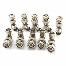 Горячий-10-Pack 90 градусов BNC Прямоугольный штекер BNC Женский видео адаптер(AV-A55-10