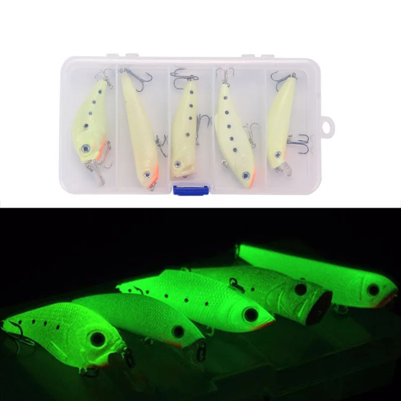 

Minnow/Popper/Pencil/VIB/Crank Bait Fishing Lures Artificial Floating Fishing Hard Crank Bait 3D Luminous Bass Crankbaits Tackle